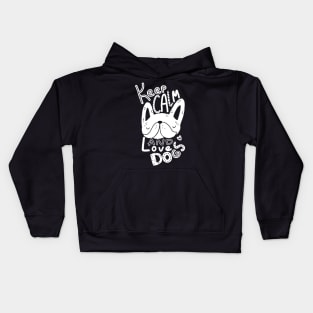 Dog Lover Design - Keep Calm And Love Dogs Kids Hoodie